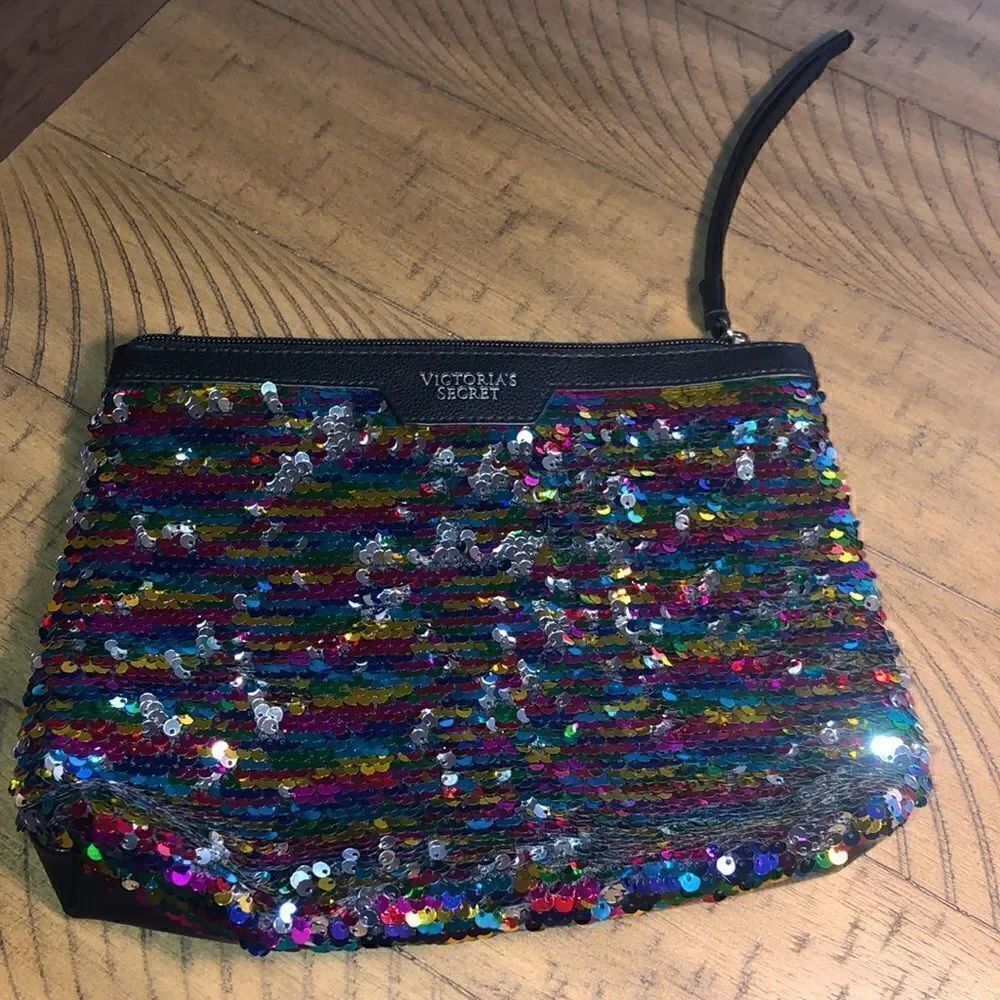 Sequin Faux Leather Clutch by Victoria’s Secret. Sparkle ✨